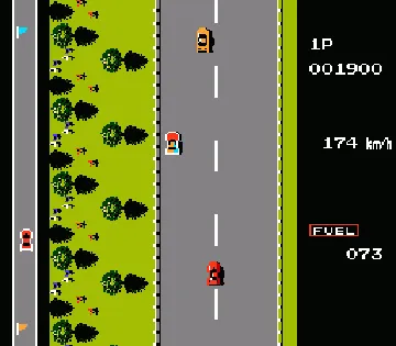 Road Fighter (Japan) screen shot game playing